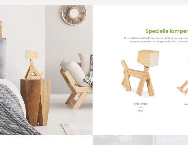 Webshop med salg af boliginteriør