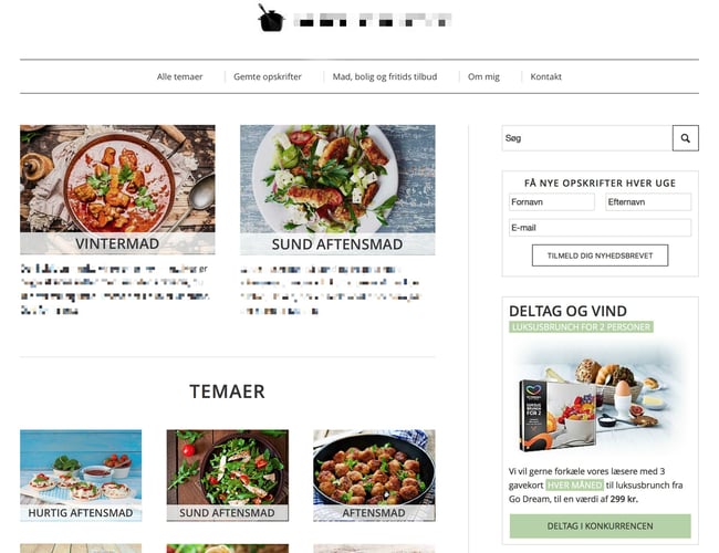 Website med madopskrifter