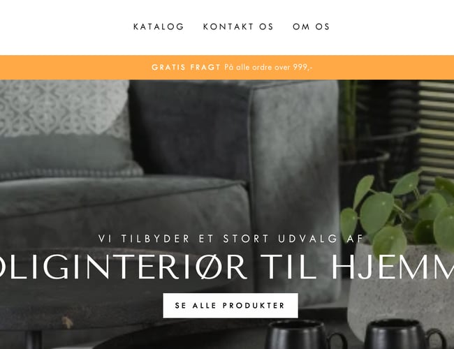 Dropshipping shop med salg af møbler - Højkvalitetsmøbler med dansk leverandør. 