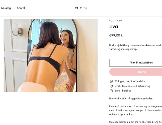 Dropshipping webshop med salg af populær menstruations lindrene produkter - 2-4 dages levering