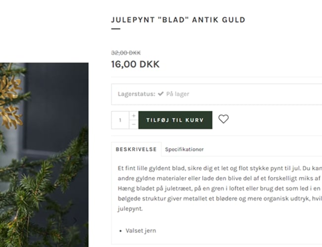 BRUGERVENLIG WEBSHOP SÆLGES (UDEN VARELAGER) 