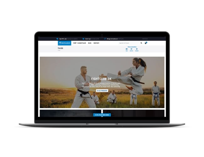 Fightclub.dk til salg - Webshop med kampsportsudstyr - Dropshipping