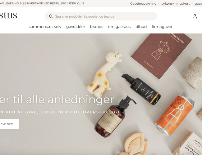 Eksklusiv gavewebshop med stort vækstpotentiale 
