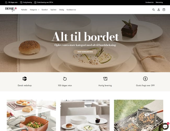 Dropshipping Webshop | Boligartikler, køkkenudstyr og ting til hjemmet