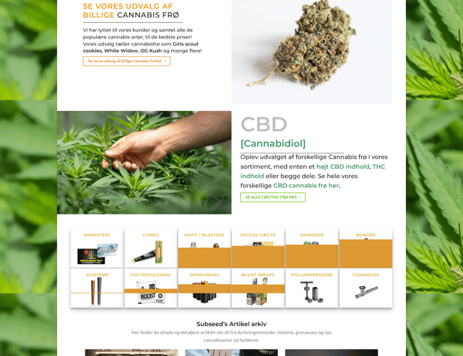 Online cannabisbutik m. omsætning sælges - Top placeringer på google