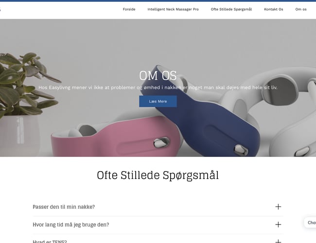 Køreklar Nakke Massage webshop med stort potentiale