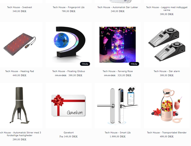 Dropshipping Webshop med salg af markedsanalyste trending tech products 