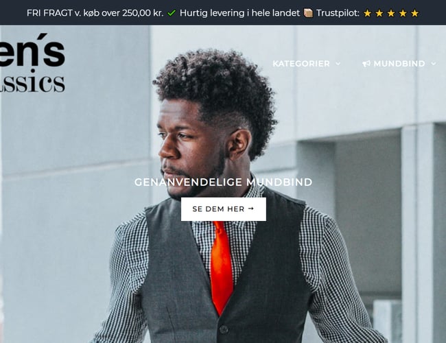 BUD ØNSKES - Køreklar webshop med accessories til den klassiske mand