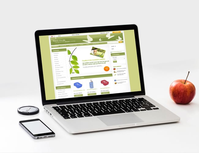 Rent-liv.dk - Webshop med rene produkter og god SEO placering - Omsat 10.200 i 2018.