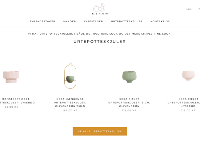 Køreklar Nordisk keramik webshop KERAM.DK - med dansk dropshipping leverandør!