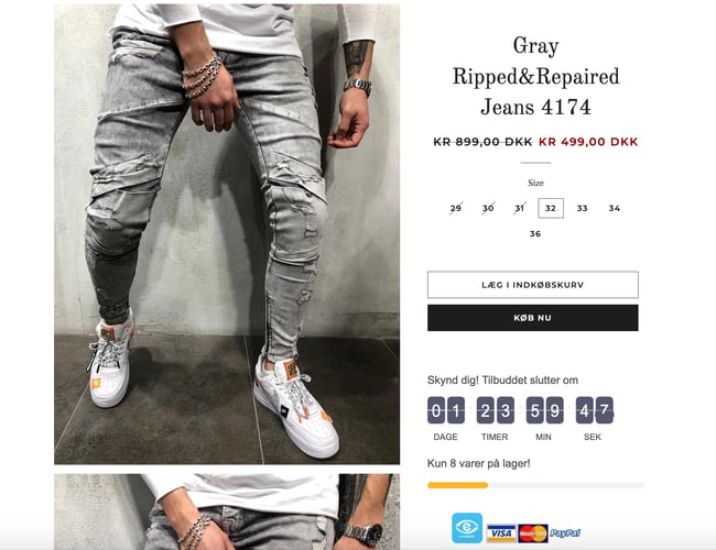 Webshop til herretøj sælges (dropshipping)