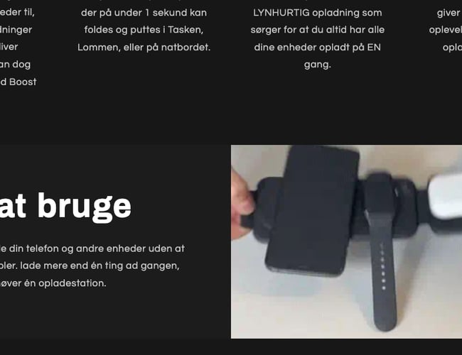 Dropshipping webshop med salg af populær 3 I 1 oplader  - 2-4 dages levering til kunden