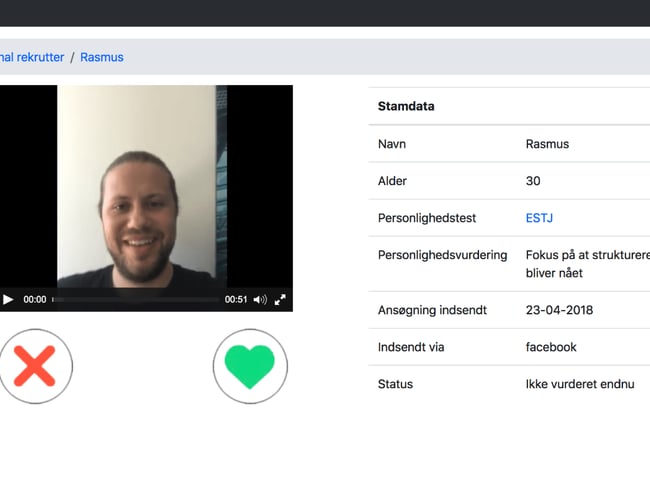 simplee.dk - Job rekrutterings system sælges - rekrutteringsflow ala Tinder