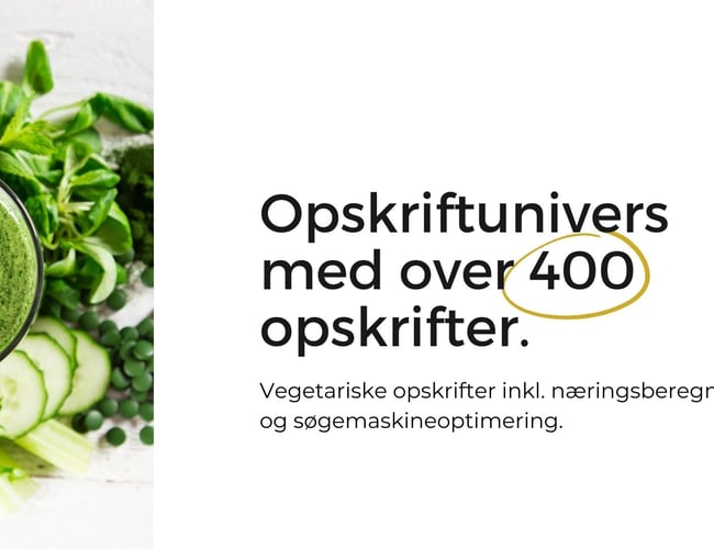 Velbesøgt sundheds- og opskrift hjemmeside - 40.000-120.000 unikke (organiske) besøgende per måned afhængig af sæson 
