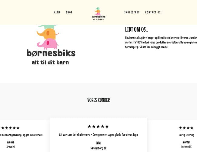 Køreklar webshop BØRNESBIKS.DK - Lejetøj og diverse til børn, perfekt til skolestart!