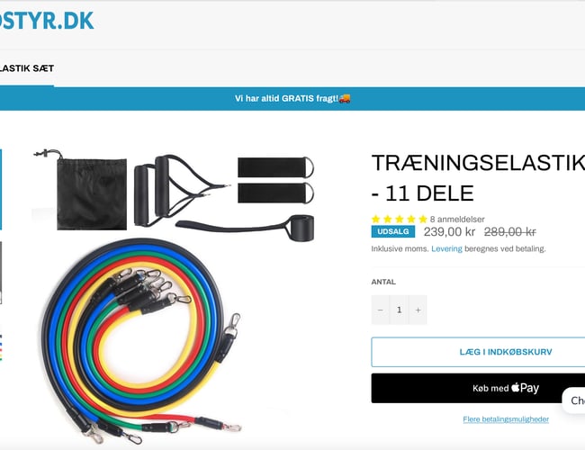 Fitudstyr.dk massere af mulighed for vækst! - omsat for 22.000 kr. på 1 måned