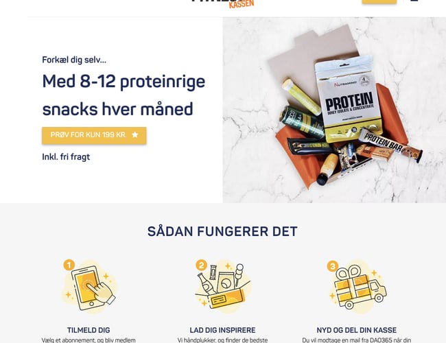 Fitnesskassen.dk - Abonnement tjeneste indenfor fitness industrien - Omsætning ca. 50.000 kr/måneden