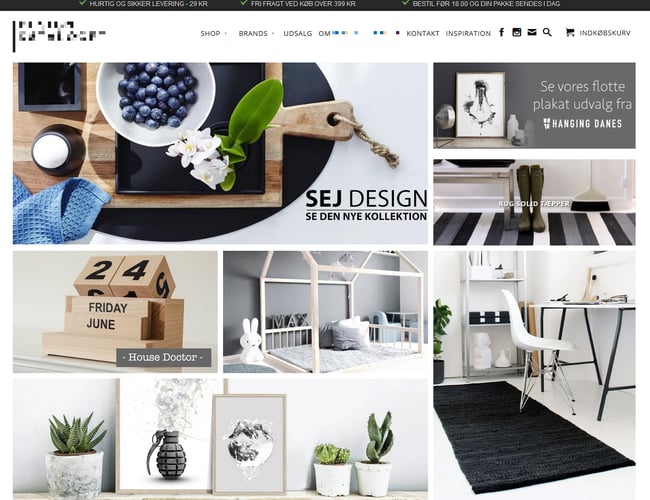 Veletableret webshop i interiør branchen