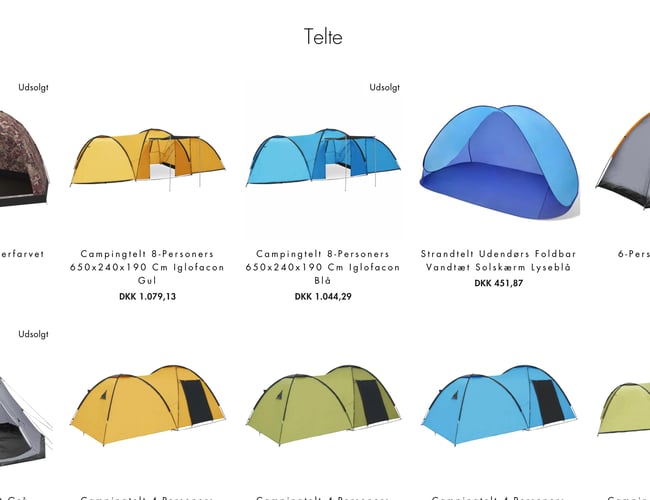 Dropship Webshop med omsætning.