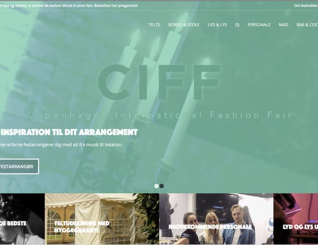 Bedrefest.dk - Bookingportal til fest og events - Omsætning ca. DKK 450.000,-