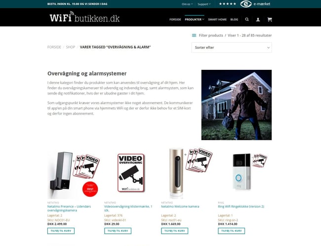 5 årig niche-webshop med Smart Home produkter og tilknytning til lagerhotel