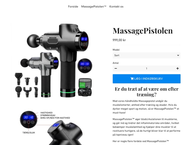 NoMorePain.dk - Webshop med den populære Massagepistol 