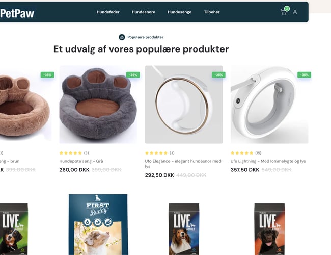 PetPaw.dk sælges - webshop med unikke produkter og omsætning