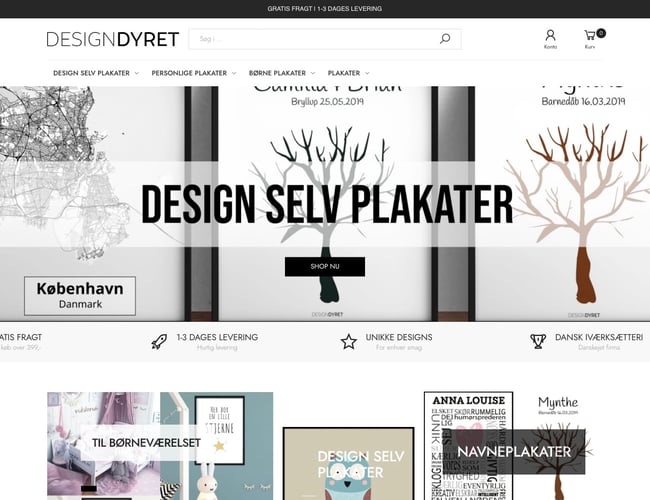 Gammel plakat webshop sælges