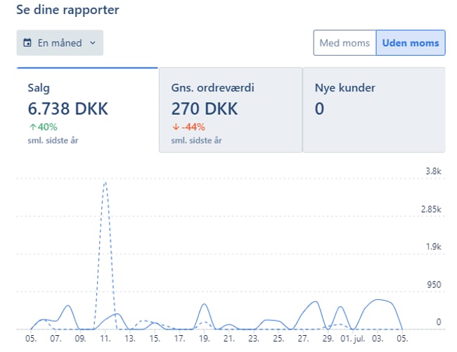 3 år gammel webshop med stigende omsætning