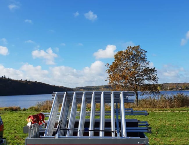 ((NY PRIS)) HandyStillads.dk - Nem udlejnings koncept (Stillads trailer) med aftaler klar.