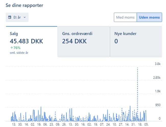 3 år gammel webshop med stigende omsætning