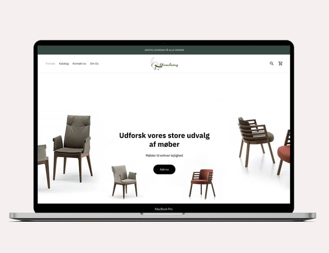 Dropshipping webshop med møbler 