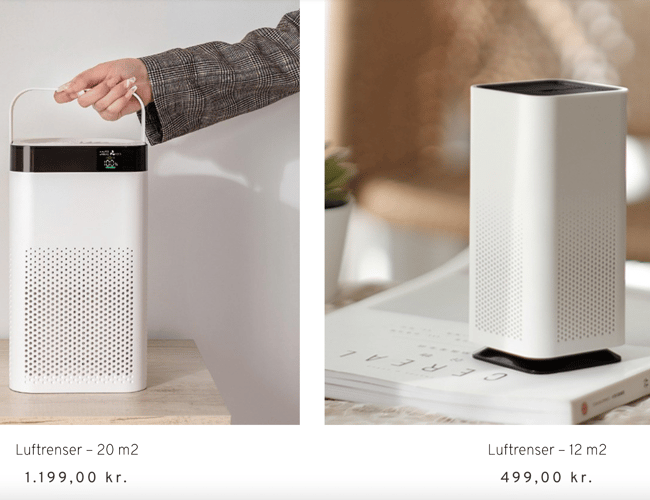 Flot og optimeret webshop med luftrensere og stort potentiale
