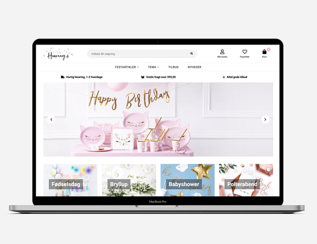 Webshop med party artikler