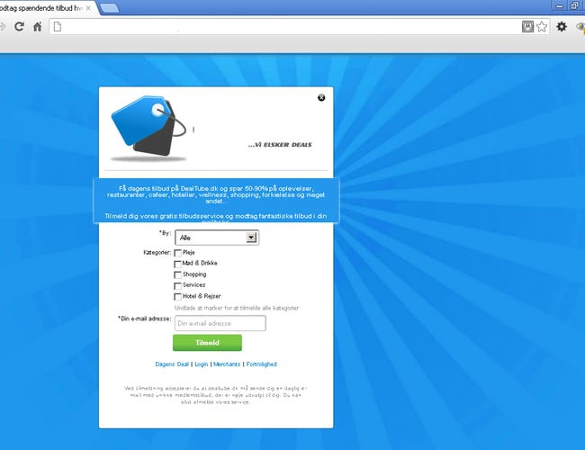 Køreklar Deal site med mange funktioner