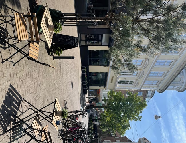 Hyggelig Café i gågaden i Odense