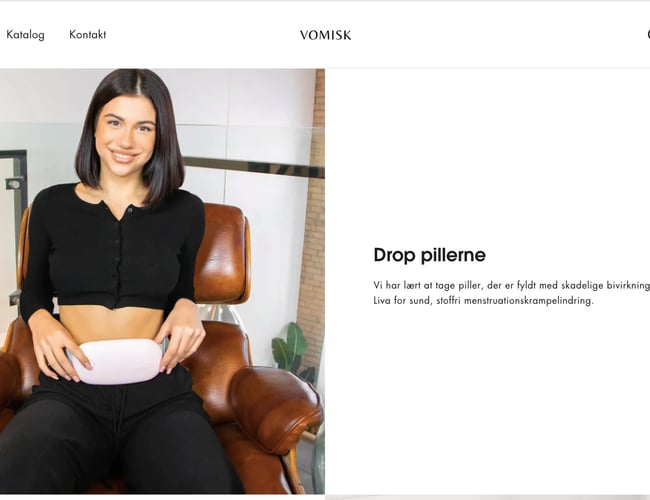 Dropshipping webshop med salg af populær menstruations lindrene produkter - 2-4 dages levering