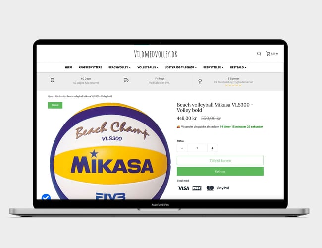 Webshop med salg af sportsartikler i vækst  - God SEO og loyale kunder - omsætning 2020 - 541.000 Kr.
