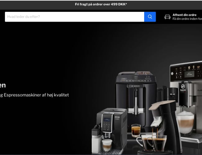 Webshop med salg af alle tiders kaffeprodukter 