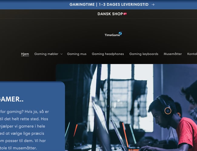 Dropshipping webshop med salg af gaming udstyr - Dansk Leverandør med hurtig fragt.