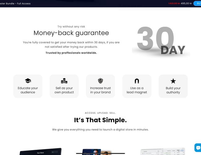 Køreklar webshop på autopilot. Digitale produkter i alle genre med 100% fortjeneste