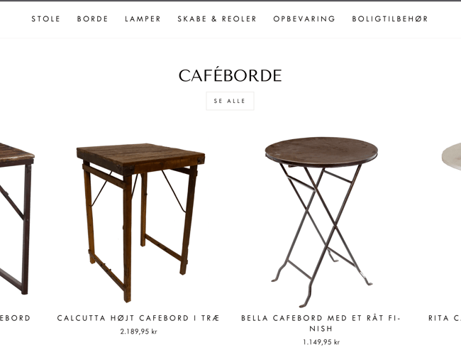 Salg af møbler gennem dropshipping