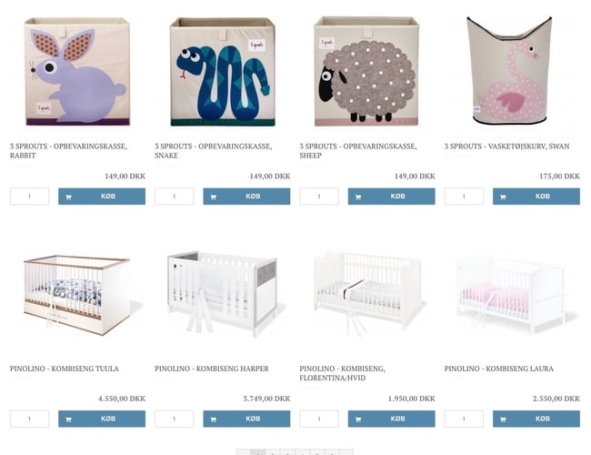 Webshop med børne interiør, legetøj og udstyr - Inkl. varelager