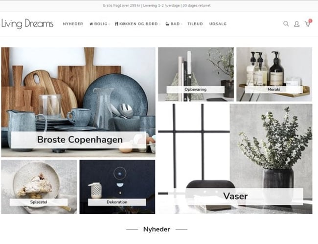 livingdreams.dk - Bolig og livstils webshop med velkendte mærker og +100.000 omsætning i 2019