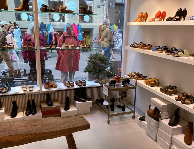 Skobutik ved Nørreport - Fiolstræde har dagligt et flow på omkr. 8000 passerende om dagen