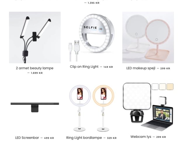 DK's førende Ring Light webshop. +3.5 mio. kr. sidste 12 måneder 