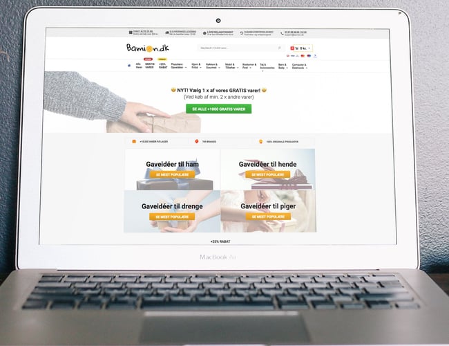 Bamion.dk - Nyopstartet dropshipping webshop med +15.000 varer og lidt omsætning (Inkl. samme .com, .se og .no domæner)