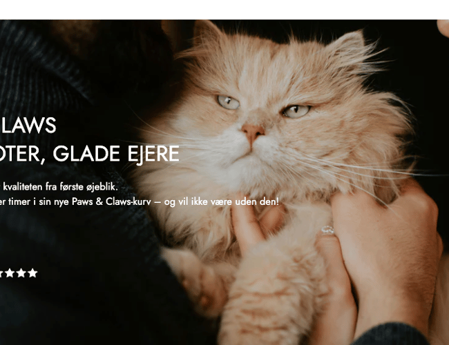 Webshop med salg af produkter til hunde og katte 