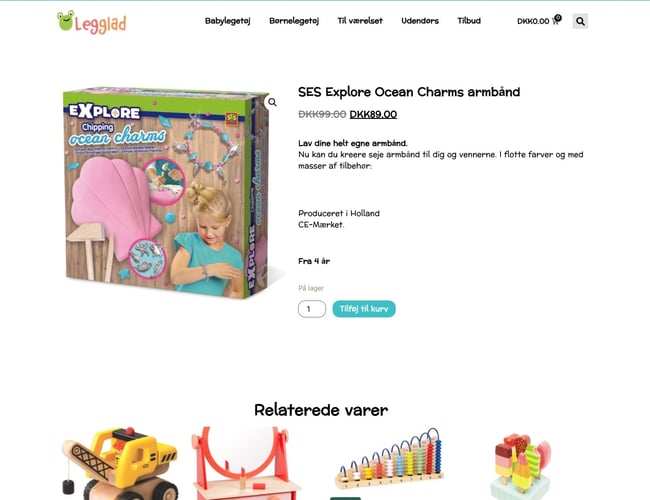 Legglad, Baby og børnelegetøj