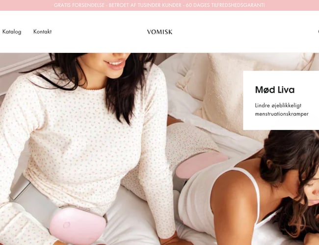 Dropshipping webshop med salg af populær menstruations lindrene produkter - 2-4 dages levering